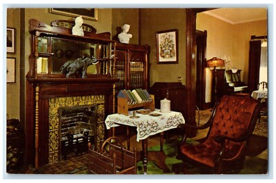 c1950's Harding Home Library Interior View Marion Ohio OH Vintage ...