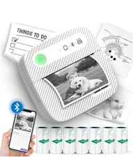 Mini Thermal Printer for Study Notes, Pictures, DIY, Label, Free App