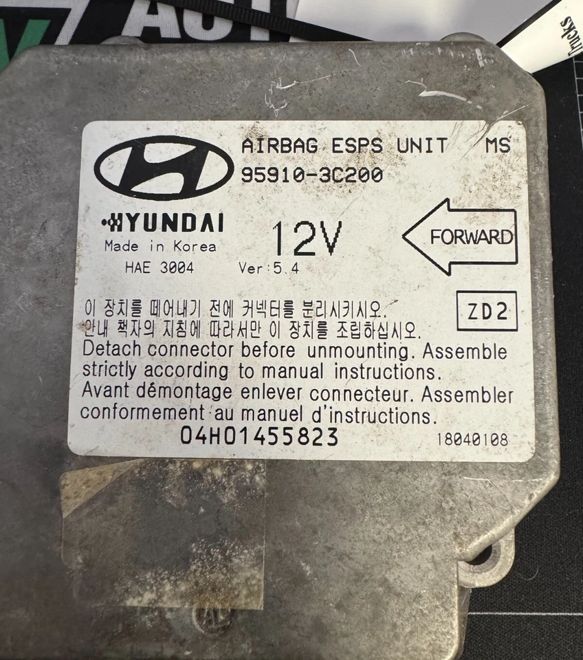 2001-2006 KIA OPTIMA BAG MODULE OEM USED (P)95910-3C200 Foto 2 de 4