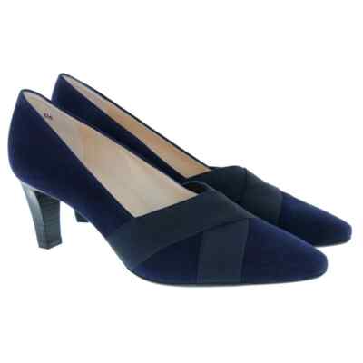 'MALANA' Peter Kaiser Women's Mid Heel Court Shoes Navy Blue Suede *Now  Reduced* UK - Main Image