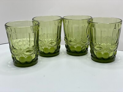 Tognana Green Wisky Glasses Set of 4. Made in USA