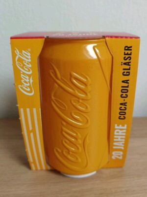 1 Coca Cola McDonalds Glas 2025 in gelb 20 Jahre Jubiläums Gläser OVP neu 