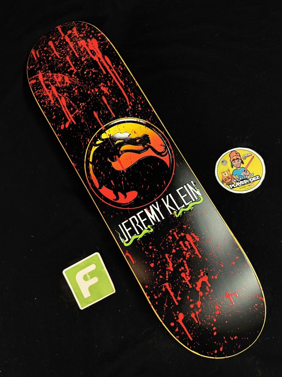 RARE SIGNED Hook Ups MORTAL KOMBAT Skateboard Deck Jeremy Klein