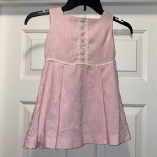 Ruth Of Carolina Vintage girls dress size 5 Pink Feels Looks Linen Cute 