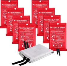 8-1 PACK FIRE BLANKET Fiberglass Hero Emergency Home Retardant Prepared 39''x39'