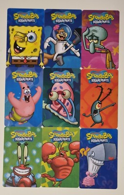 SPONGEBOB SQUAREPANTS ARCADE COIN PUSHER CARDS SERIES 2. Set Of 9 Including Gary