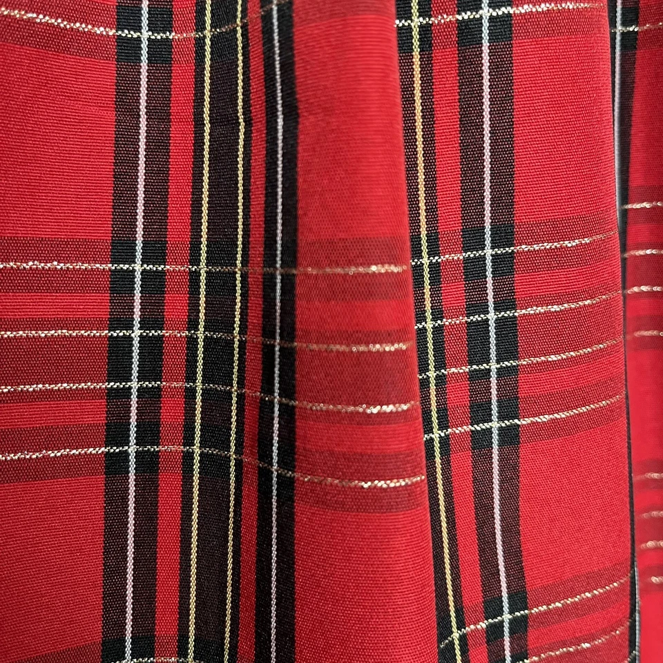 Delightful Sz4 Holiday Dress Velveteen Top &Tartan Plaid Satin Organza Skirt EUC - Image 4 of 4