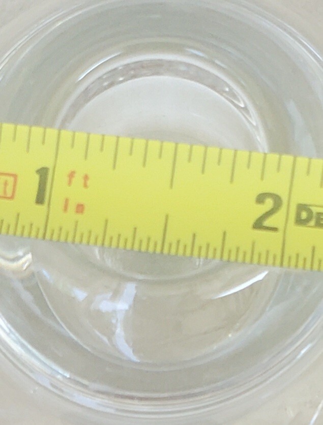 Set of 2 Vintage Clear Crystal Glass Candle Stick Holders 4" tall Taper