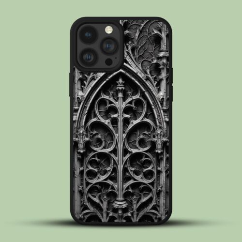 black silver gothic style Rugged Phone Case For iPhone 14 15 11 12 13 Pro - Picture 1 of 200