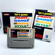 ebay® Auktion 176019871652 | Super Nintendo - SNES - Fun 'n Games Paint Games Music Style - OVP - gebraucht Thumbnail of ebay® auction 176019871652 | Super Nintendo - SNES - Fun 'n Games Paint Games Music Style - OVP - gebraucht