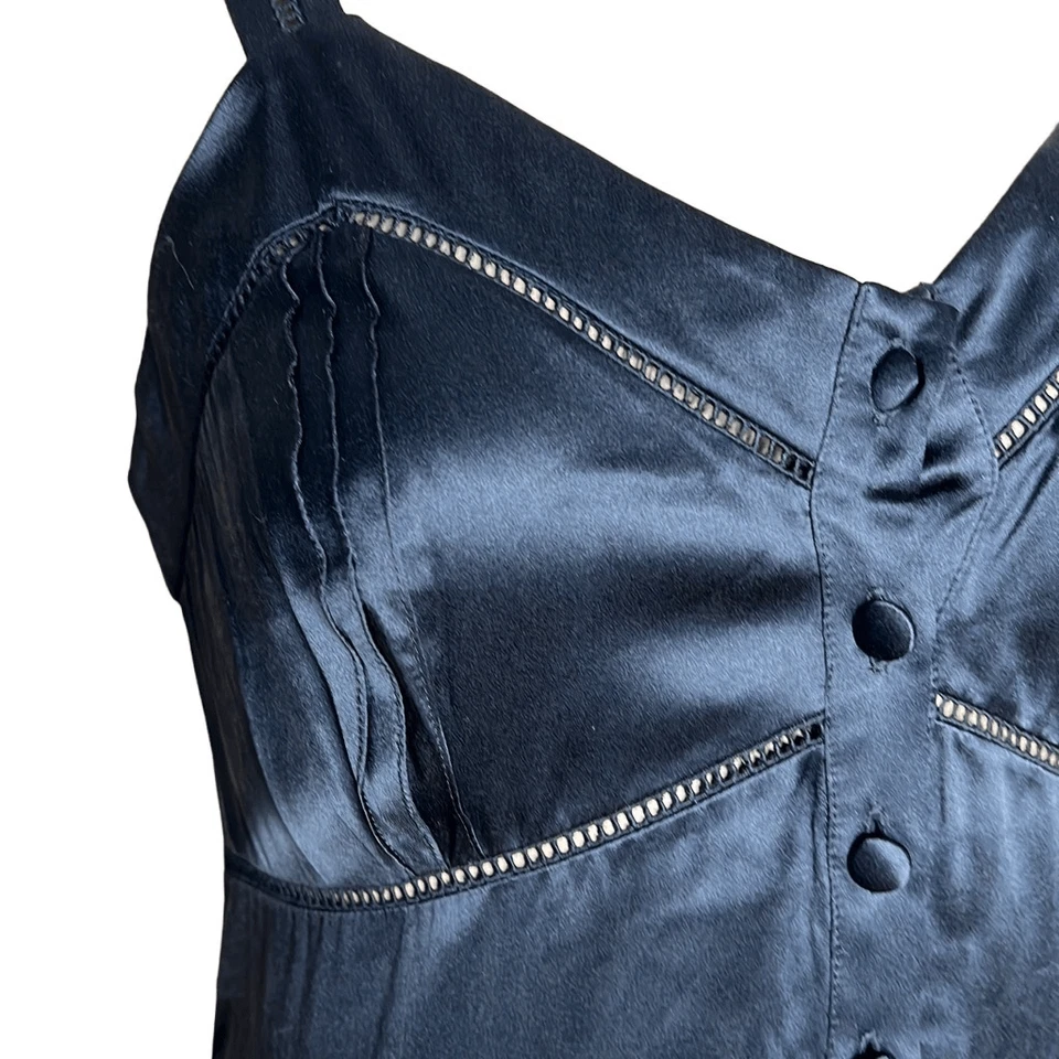 NWT Tufi Duek Silk Black Gisele Dress sz 2 Foto 4 de 4