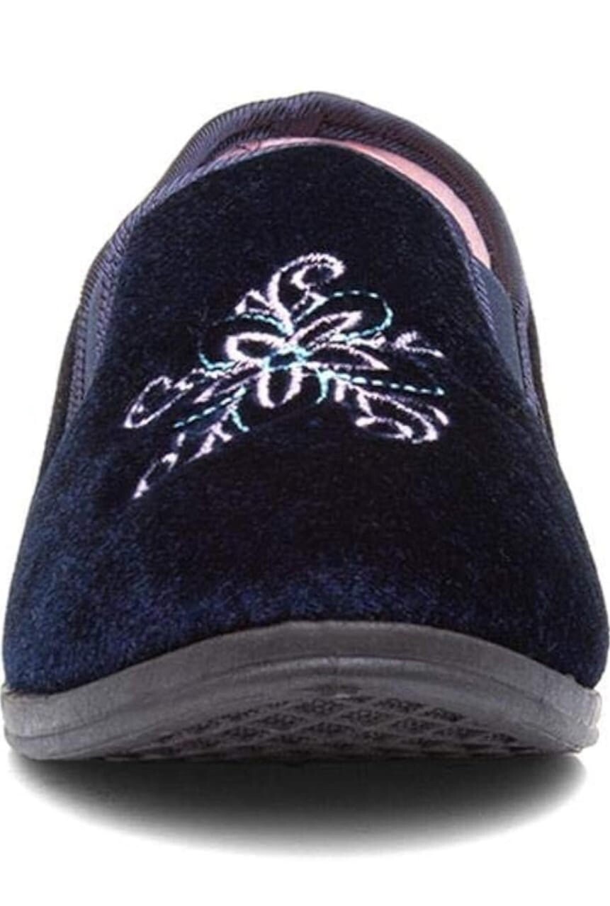 APL Pantofola intera da donna The Slipper Company blu navy taglia 36 uk taglia 3
