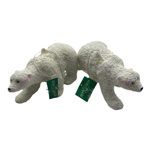 2 KURT ADLER Christbaumschmuck Eisbären Winter weiß Weihnachtsdeko - Bild 9 von 11