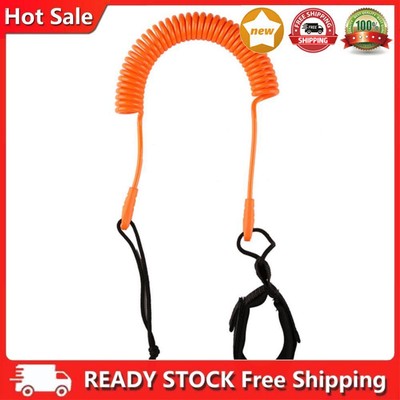 10 Feet Coiled SUP Leash Stand Up Paddle Board Surfboard Leash (Orange) DE