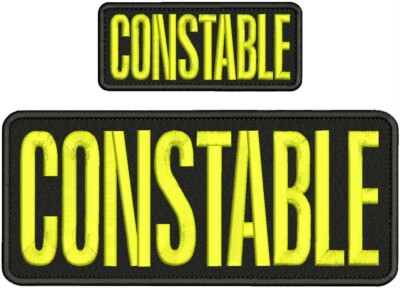 CONSTABLE embroidery patches 2x5 yellow