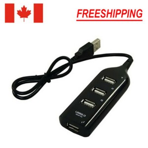 Haute vitesse 4 Port USB 2.0 HUB Expansion de l'adaptateur de Splitter pour PC et de l'ordinateur