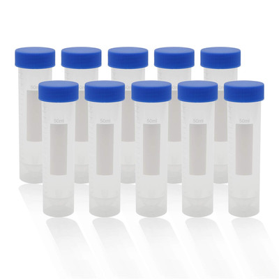 Kesell 50Ml Polypropylene Screw Top Self Standing Base Centrifuge Tube with Grad