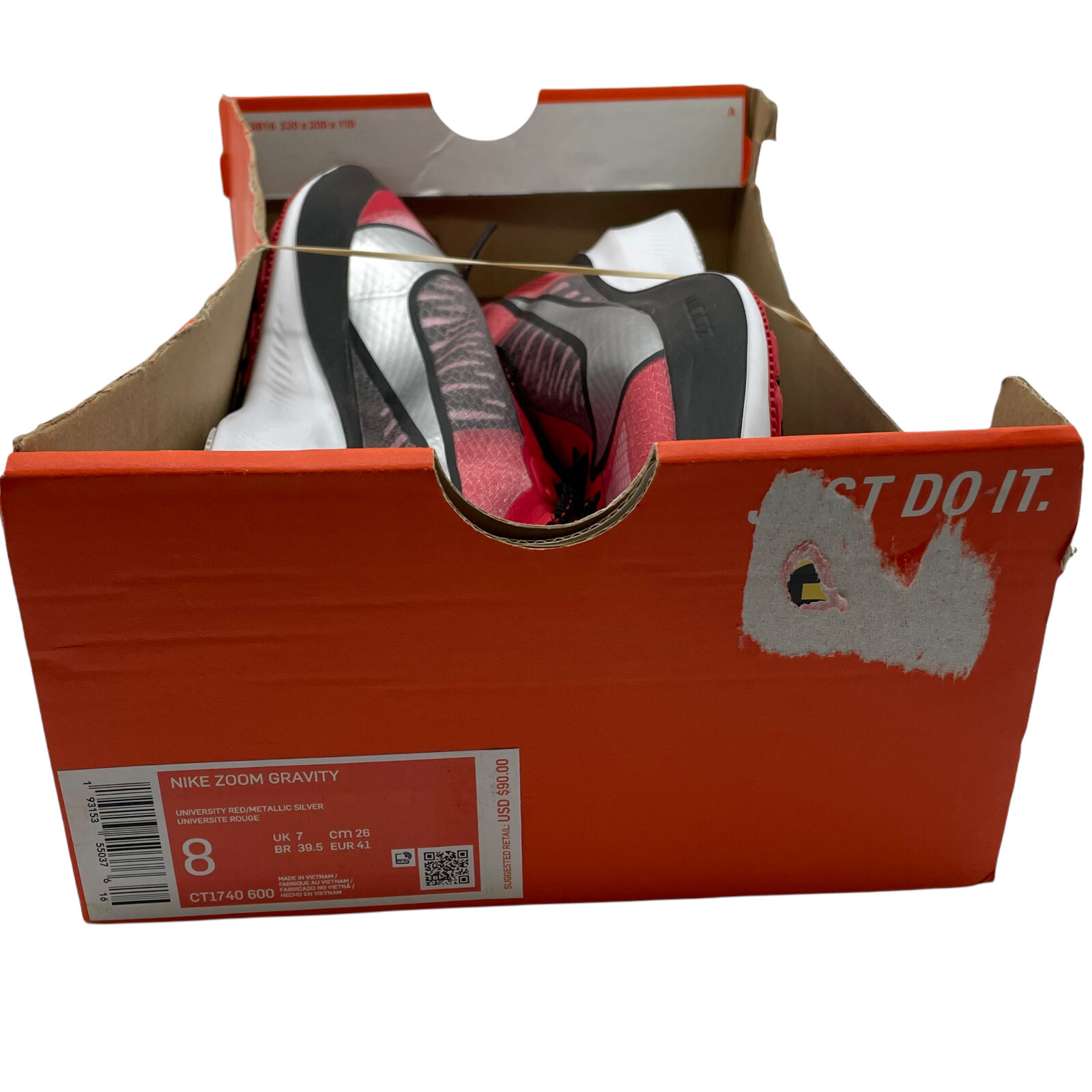 Size 8 - Nike Zoom Gravity University Red Silver for sale online | eBay