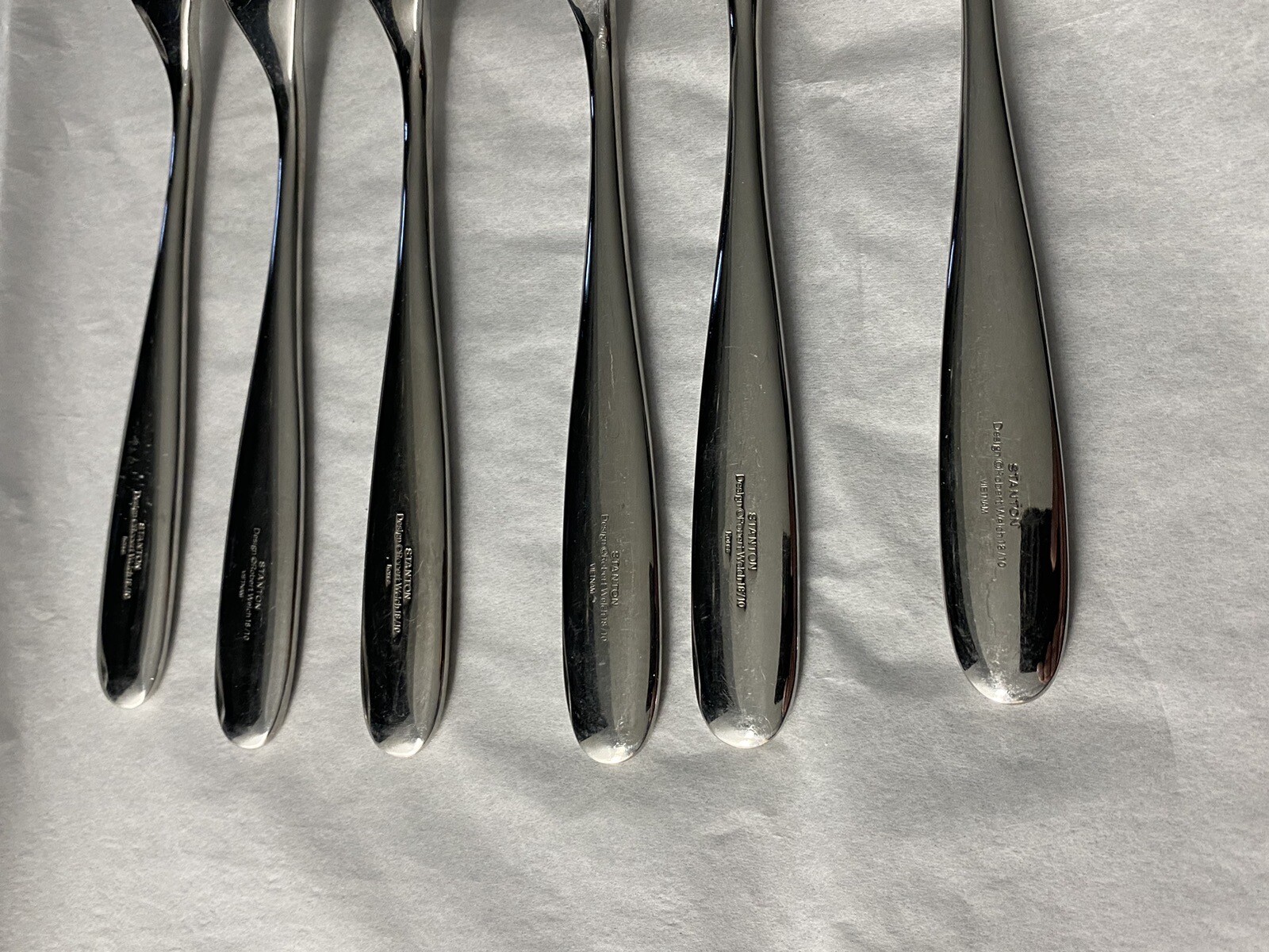 Robert Welch STANTON Stainless 18/10 Flatware Dinner Forks Set Of 6