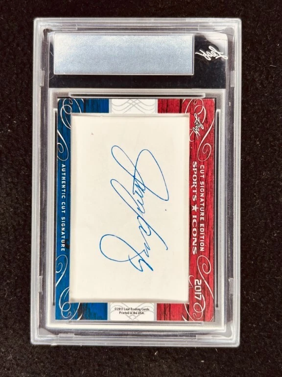 Dwight Stephenson Jim Langer 2017 Leaf Sports Icons Cut Signature 1/1 Dolphins - Image 2 of 2