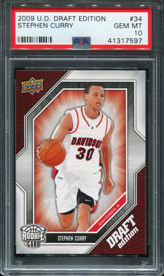 PSA 10 GEM MINT 2009 UD DRAFT EDITION STEPHEN CURRY #34 WARRIORS ROOKIE RC SDB1