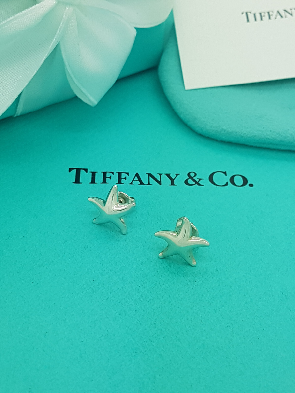 Tiffany & Co. Elsa Peretti Starfish Sterling Silver Stud Earrings, RRP 580 image 5