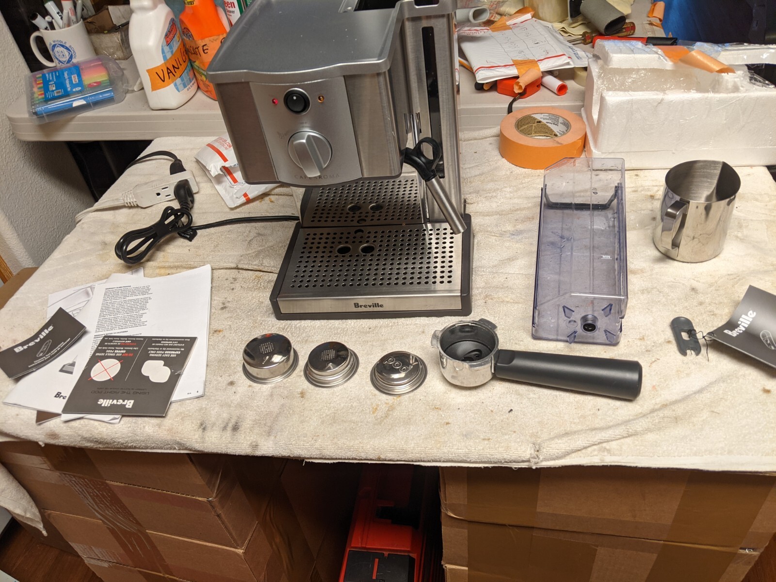 Breville ESP8XL Cafe Roma, Espresso Maker, For Parts Only, Not Working ...