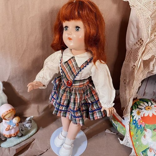 Vintage Ideal Toni Doll P-91 Hard Platic REDHEAD Original Tagged Dress 16" - Picture 6 of 19