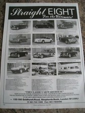 STRAIGHT EIGHT ULTIMATE CLASSIC CAR STOCK 1991 POSTER ADVERT APPROX A4 FILE 9