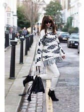 NWOT Zara Fringed Sweater M