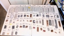 62pc LOT NEW TICHY TRAIN GROUP HO SCALE MODEL LADDER CRANE DRUMS RIVETS STEPS