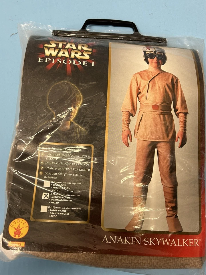 Rubíes 1999 Star Wars Episodio 1 Anakin Skywalker Disfraz Halloween Talla M 5-7 Foto 2 de 4