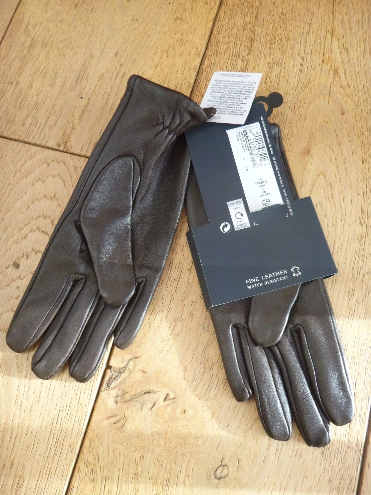MARKS AND SPENCER LUXURIOUS REAL LEATHER LADIES GLOVES BLACK BROWN S M L NEW