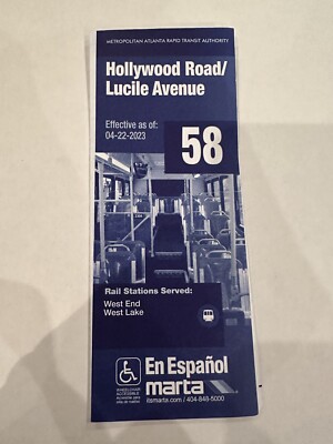 Marta Buslinie 58 Karte - Hollywood Road / Lucile Avenue Fahrplan