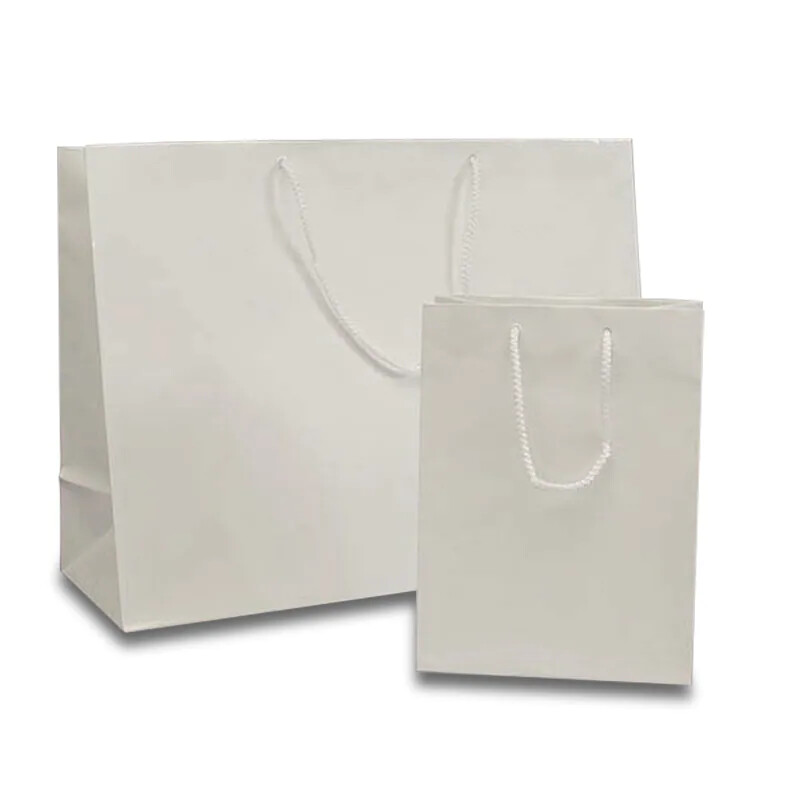 Paper Mart Mini Vogue Euro Tote Glossy Paper White Retail Shopping Gift Bag-image