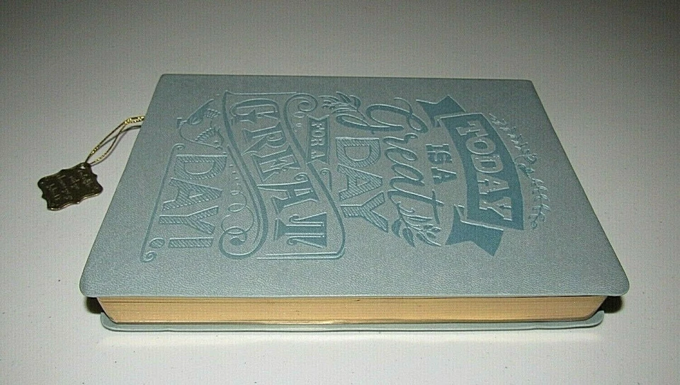 BLUE LEATHERETTE "TODAY IS A GREAT DAY FOR A GREAT DAY"  CHRISTIAN FLEX JOURNAL - Image 4 of 4