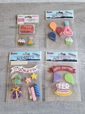 NEW 3D BIRTHDAY PARTY Scrapbook Stickers Embellishments Retired Darice NEW 39