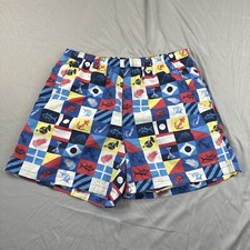 Columbia Mens PFG Swim Trunks Shorts Medium Fish Blue Omni Shade Swimwear Beach