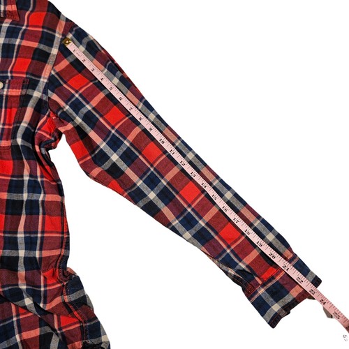 Daniel Cremieux Long Sleeve Button Down Cotton Flannel Shirt,Red/Flannel, Medium - Picture 11 of 12