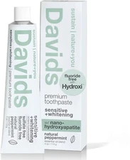Davids Fluoride-Free Nano Hydroxyapatite Toothpaste, Enamel Remineralizing..
