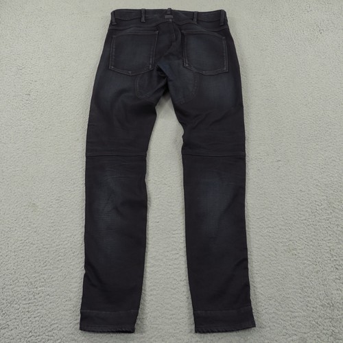 G Star Raw Jeans Mens 31 (fit 32x32) 3D Zip Knee Skinny Moto Biker Denim 5620 - Picture 2 of 16
