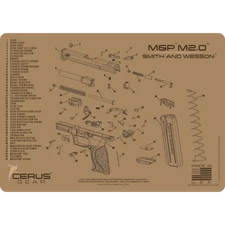 SMITH & WESSON M&P M2.0 SCHEMATIC HANDGUN MAT FDE
