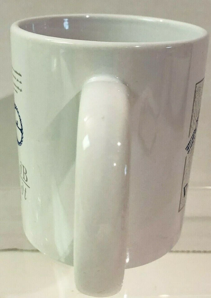 Taza de café de cerámica matemática blanca azul fórmulas dirección fuerza de movimiento divertido regalo Foto 4 de 4