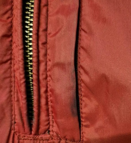 Timberland Smock Jacket Red Weathergear Down Padded Hooded Size Medium - Picture 9 of 9
