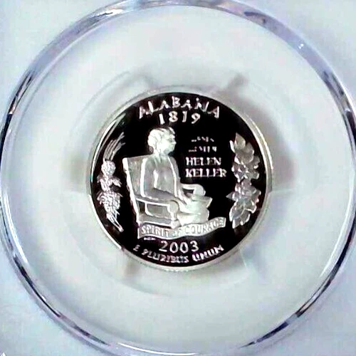 2003-S 25C State Quarter Alabama PCGS PR69 DCAM 90% Silver 25lutu0226 - Image 3 of 4