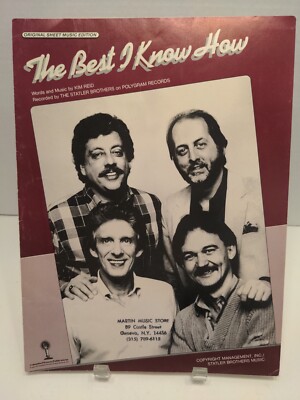 The Best I Know How Sheet Music Statler Bros Piano 80s Country               F5R