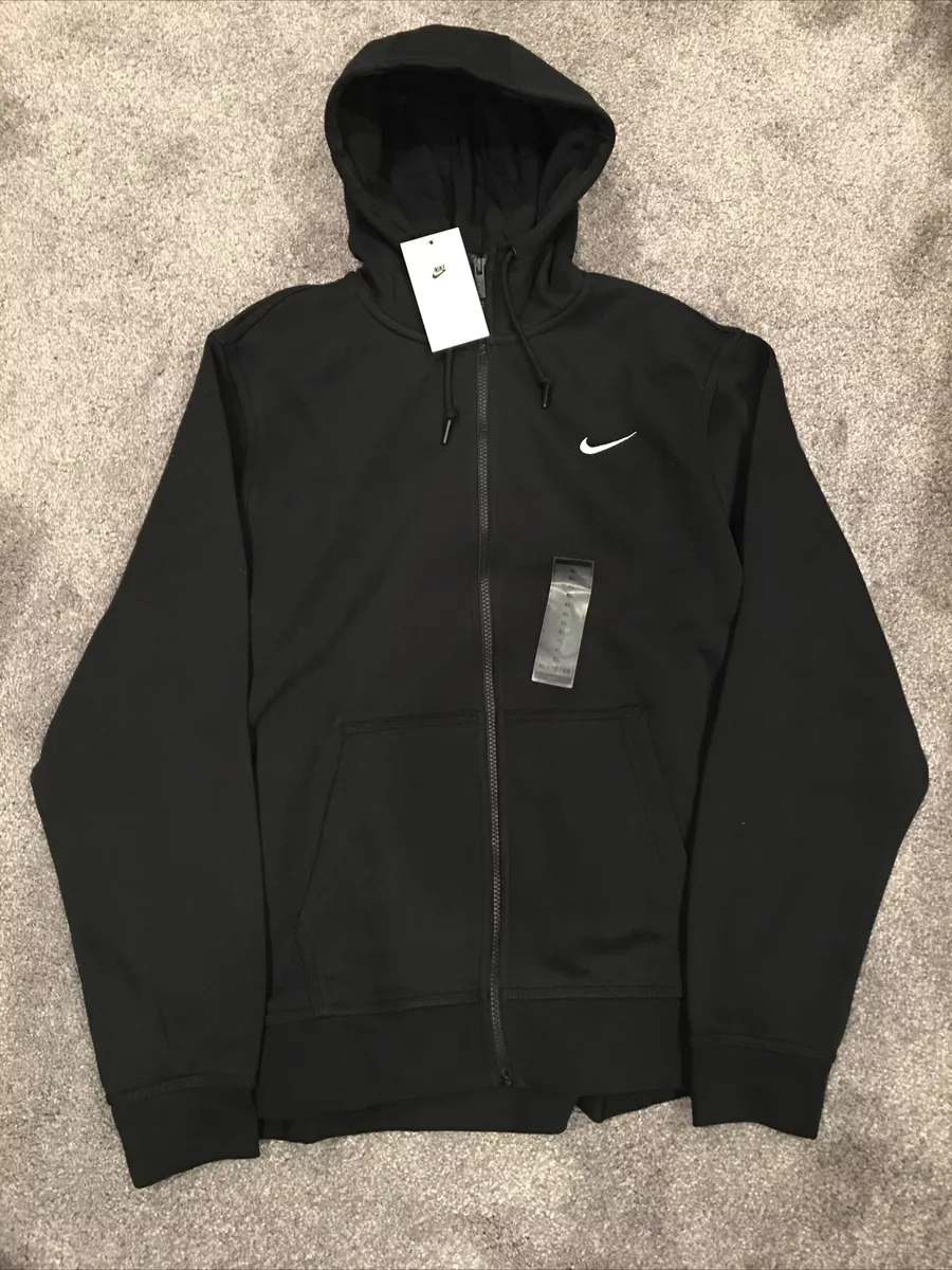 Nike Sportswear Club Fleece Full-Zip Hoodie Black Mens Size XL 823531-010