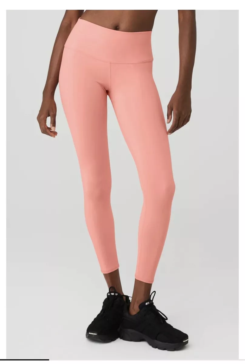 NWT ALO 7/8 HIGH-WAIST AIRBRUSH LEGGING - Strawberry Lemonade - Size L