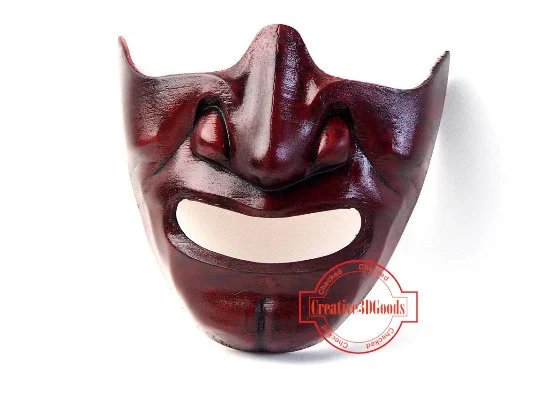Samurai face mask, masquerade ball, shinobi mask, cosplay mask, 3d printed