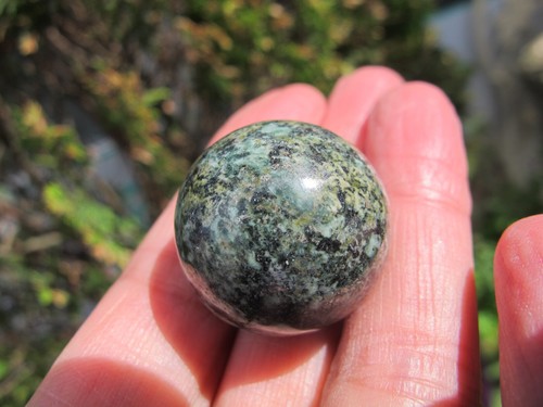 Preseli Bluestone Sphere Stonehenge Stone healing Crystal British Ball earth UK - Picture 10 of 22
